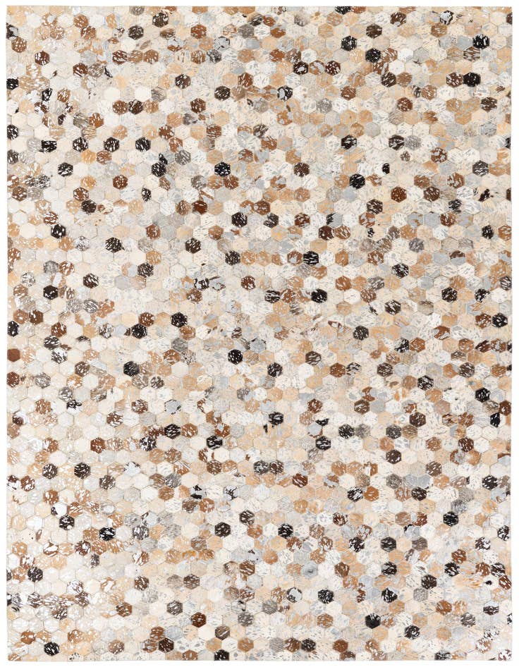 Detail image of 5' 3 x 7' 6 Cowhide Stocks Rug