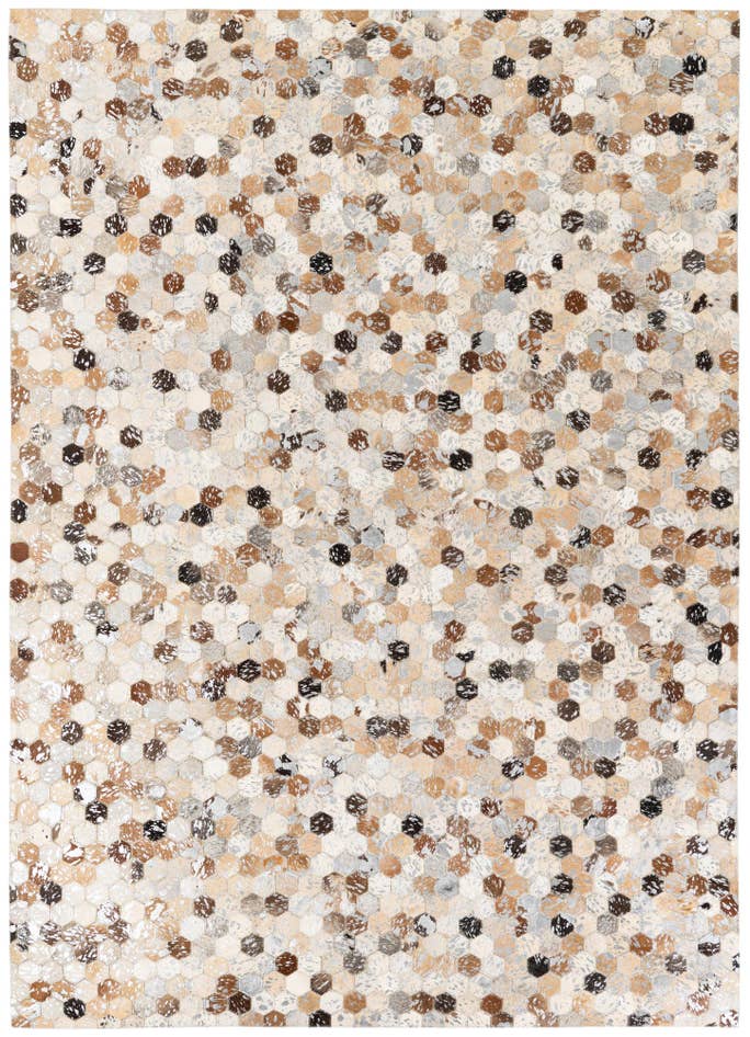 Detail image of 5' 3 x 7' 6 Cowhide Stocks Rug