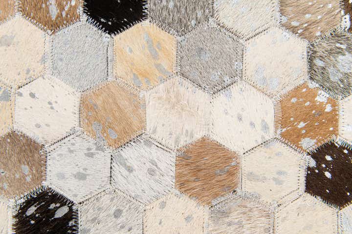 5' 3 x 7' 9 Cowhide Stocks Rug