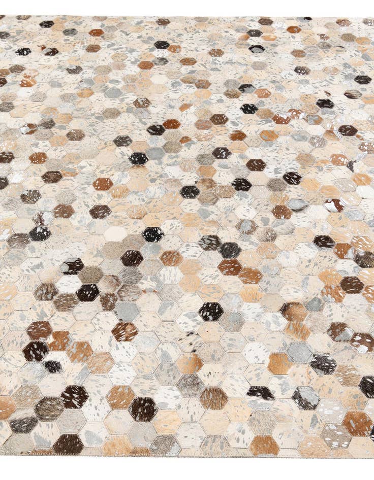 Detail image of 5' 4 x 7' 6 Cowhide Stocks Rug