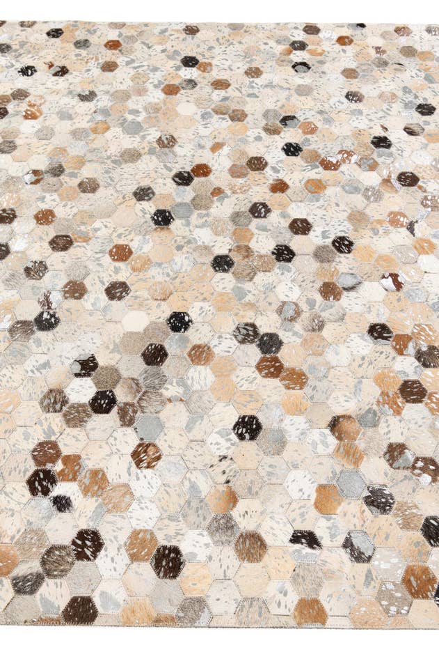 Detail image of 5' 4 x 7' 6 Cowhide Stocks Rug