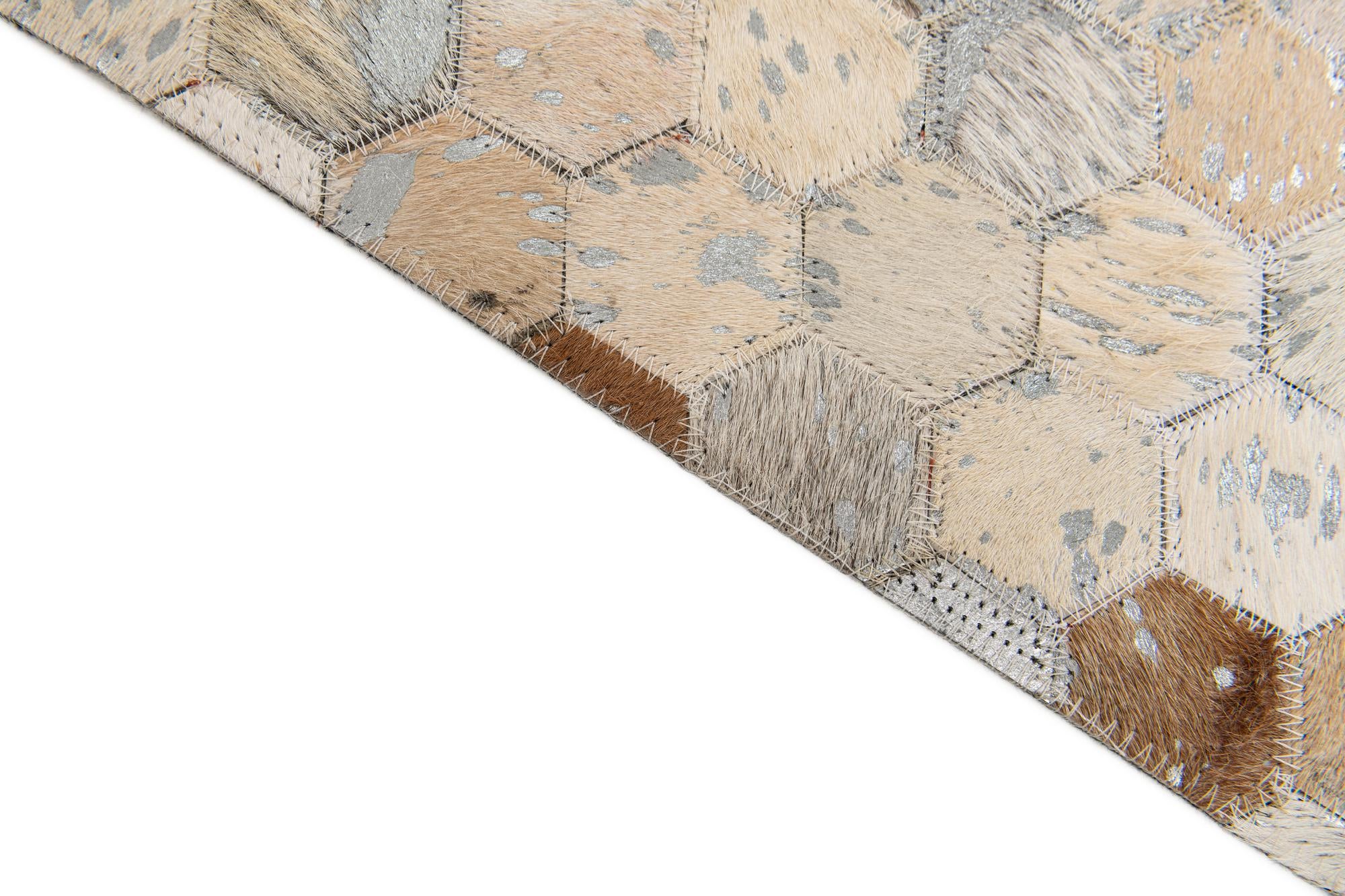 5' 4 x 7' 5 Cowhide Stocks Rug