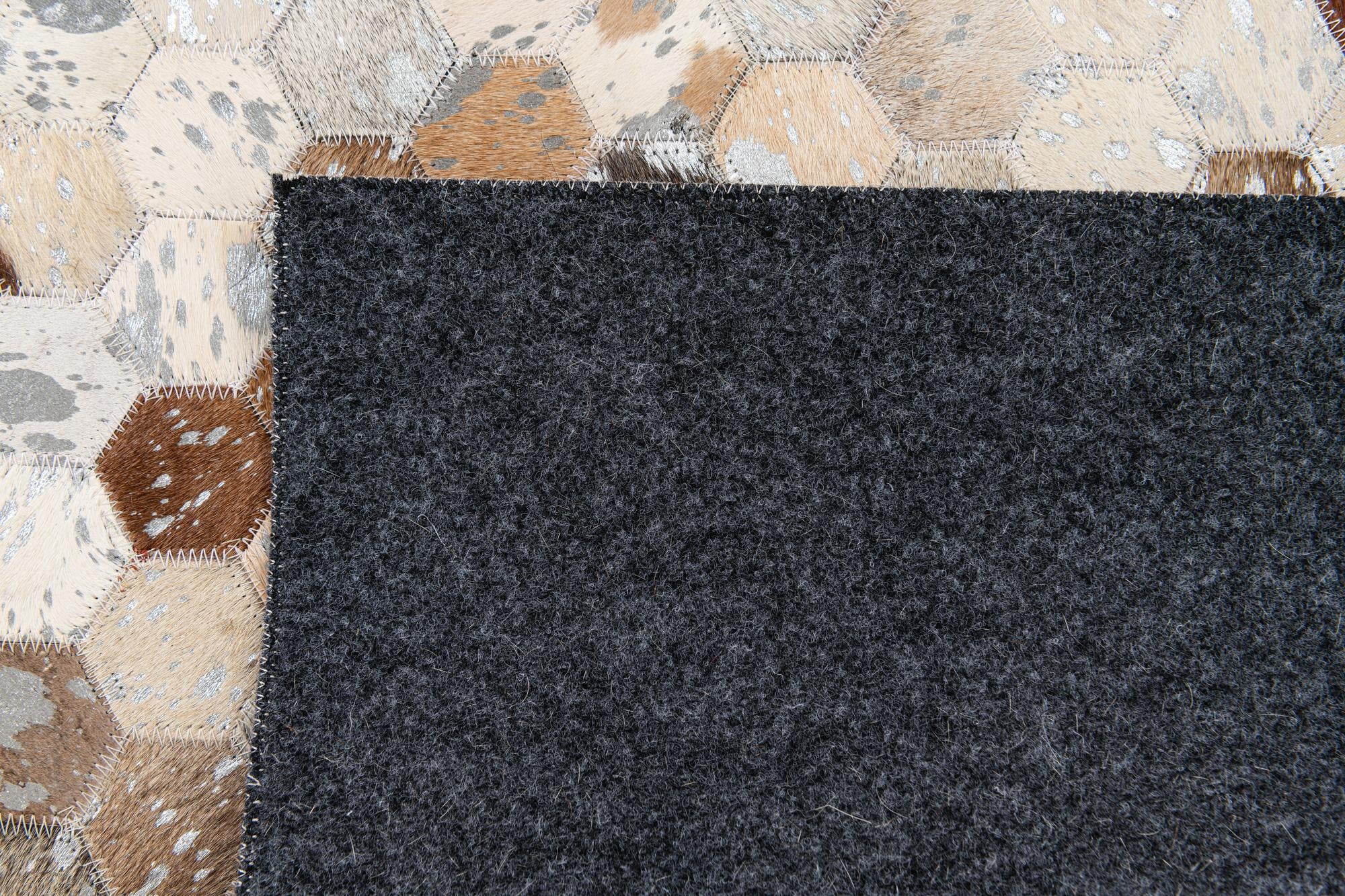 5' 4 x 7' 5 Cowhide Stocks Rug