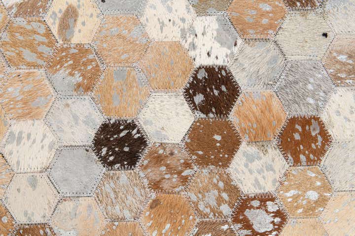 5' 4 x 7' 7 Cowhide Stocks Rug