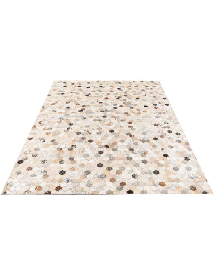 Detail image of 5' 3 x 7' 6 Cowhide Stocks Rug