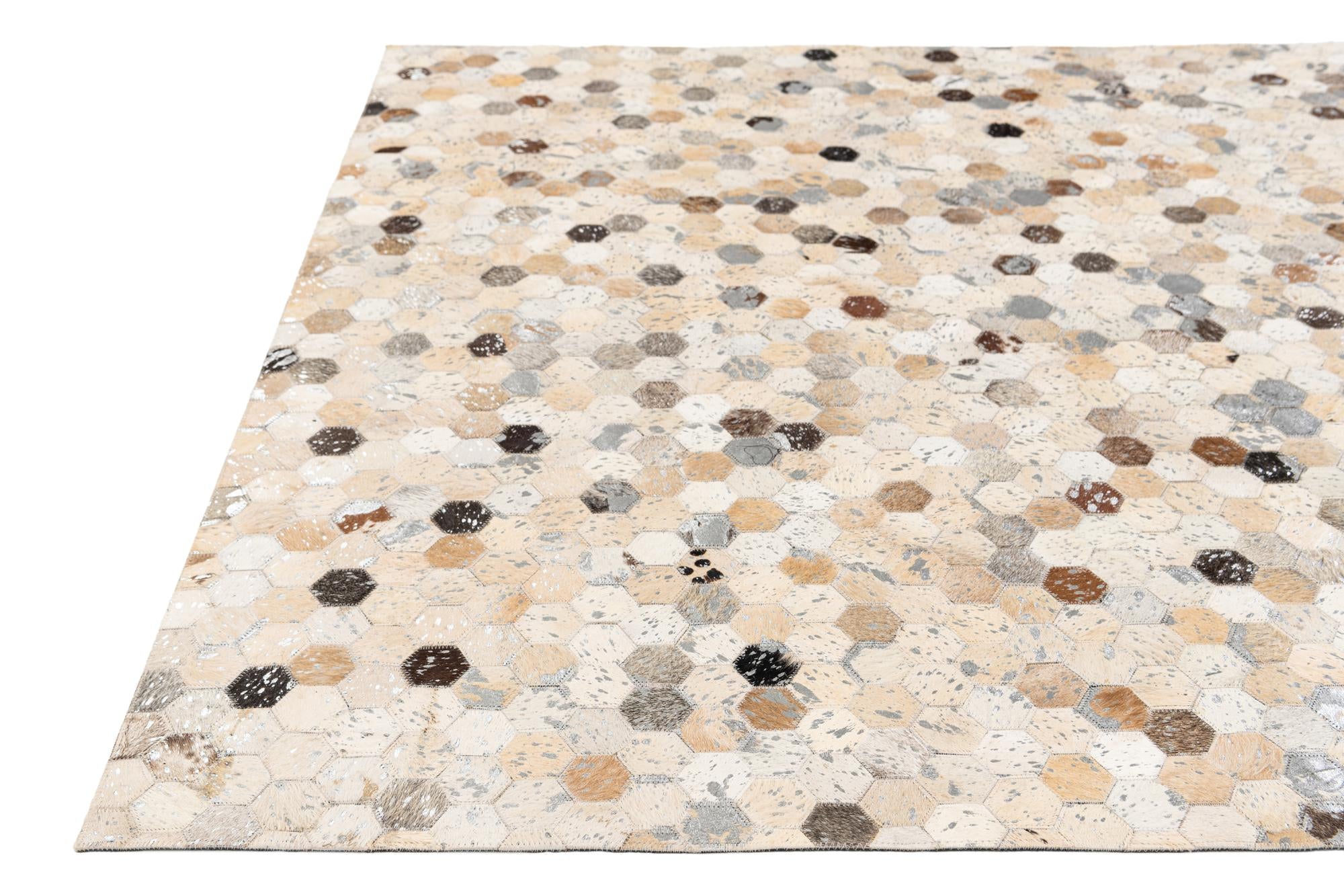 5' 3 x 7' 6 Cowhide Stocks Rug