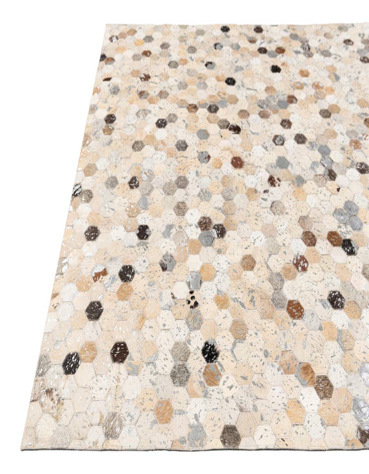 Detail image of 5' 3 x 7' 6 Cowhide Stocks Rug