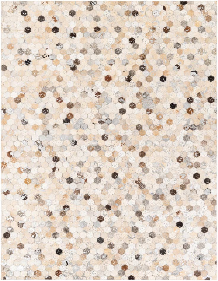 Detail image of 5' 3 x 7' 6 Cowhide Stocks Rug