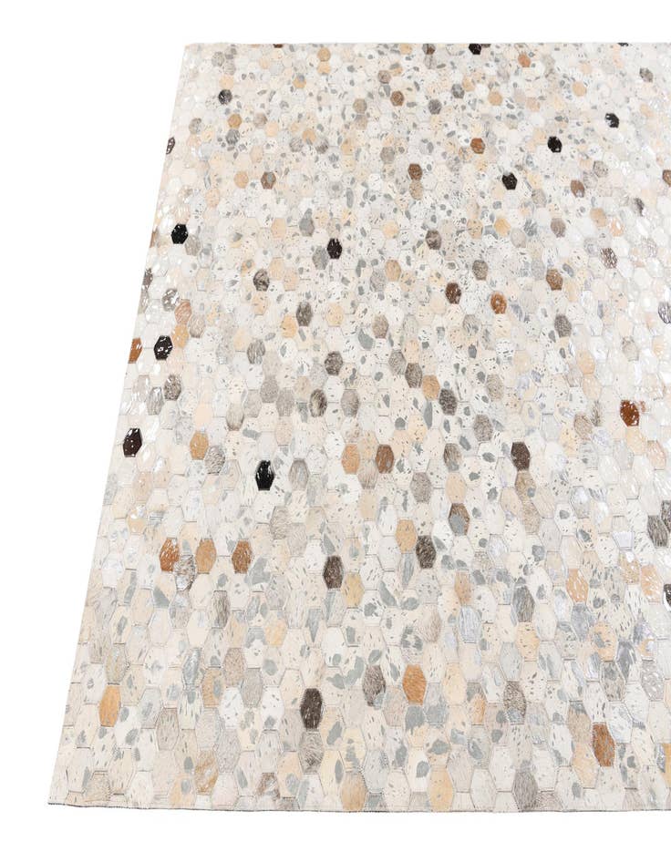 Detail image of 5' 2 x 8' Cowhide Stocks Rug