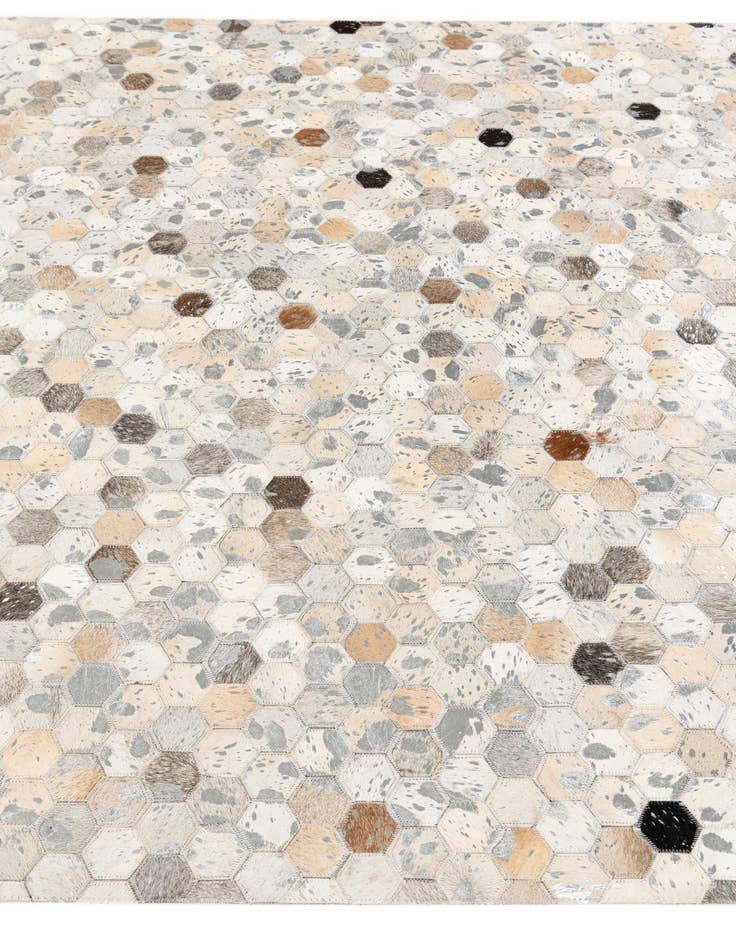 Detail image of 5' 2 x 8' Cowhide Stocks Rug