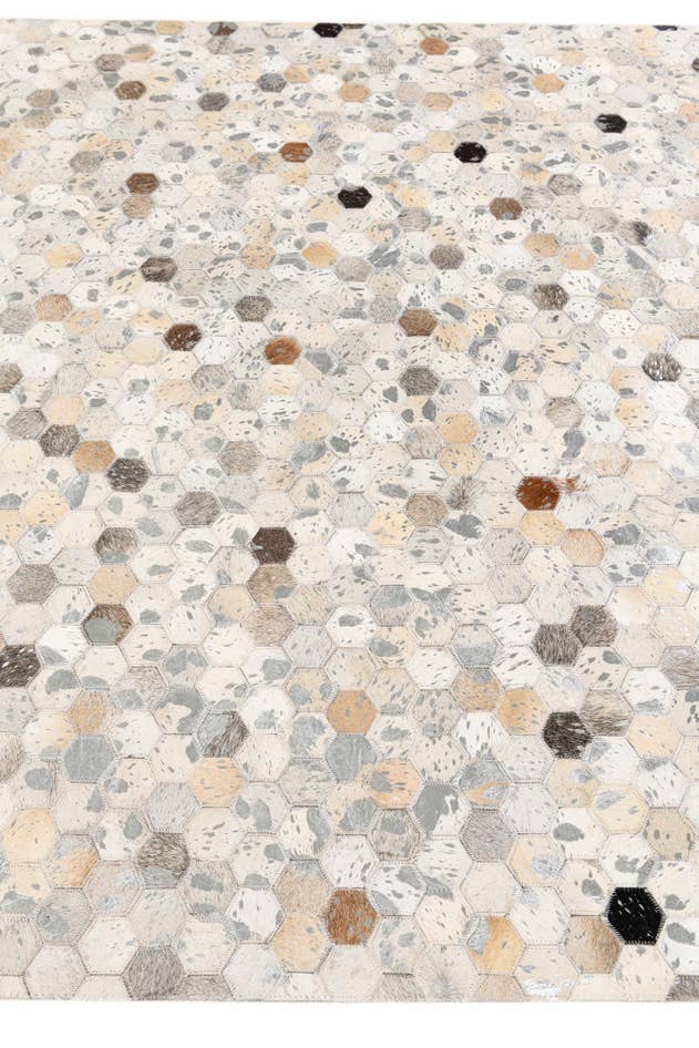 Detail image of 5' 2 x 8' Cowhide Stocks Rug
