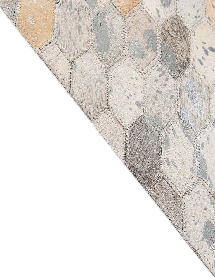 Detail image of 5' 2 x 8' Cowhide Stocks Rug