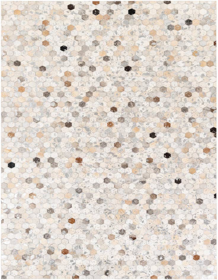 Detail image of 5' 2 x 8' Cowhide Stocks Rug