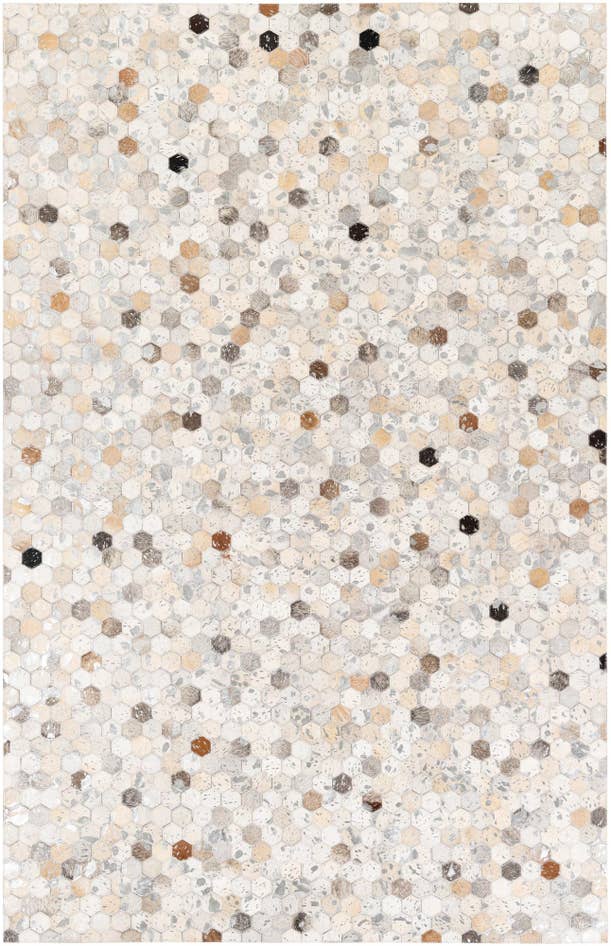 Detail image of 5' 2 x 8' Cowhide Stocks Rug
