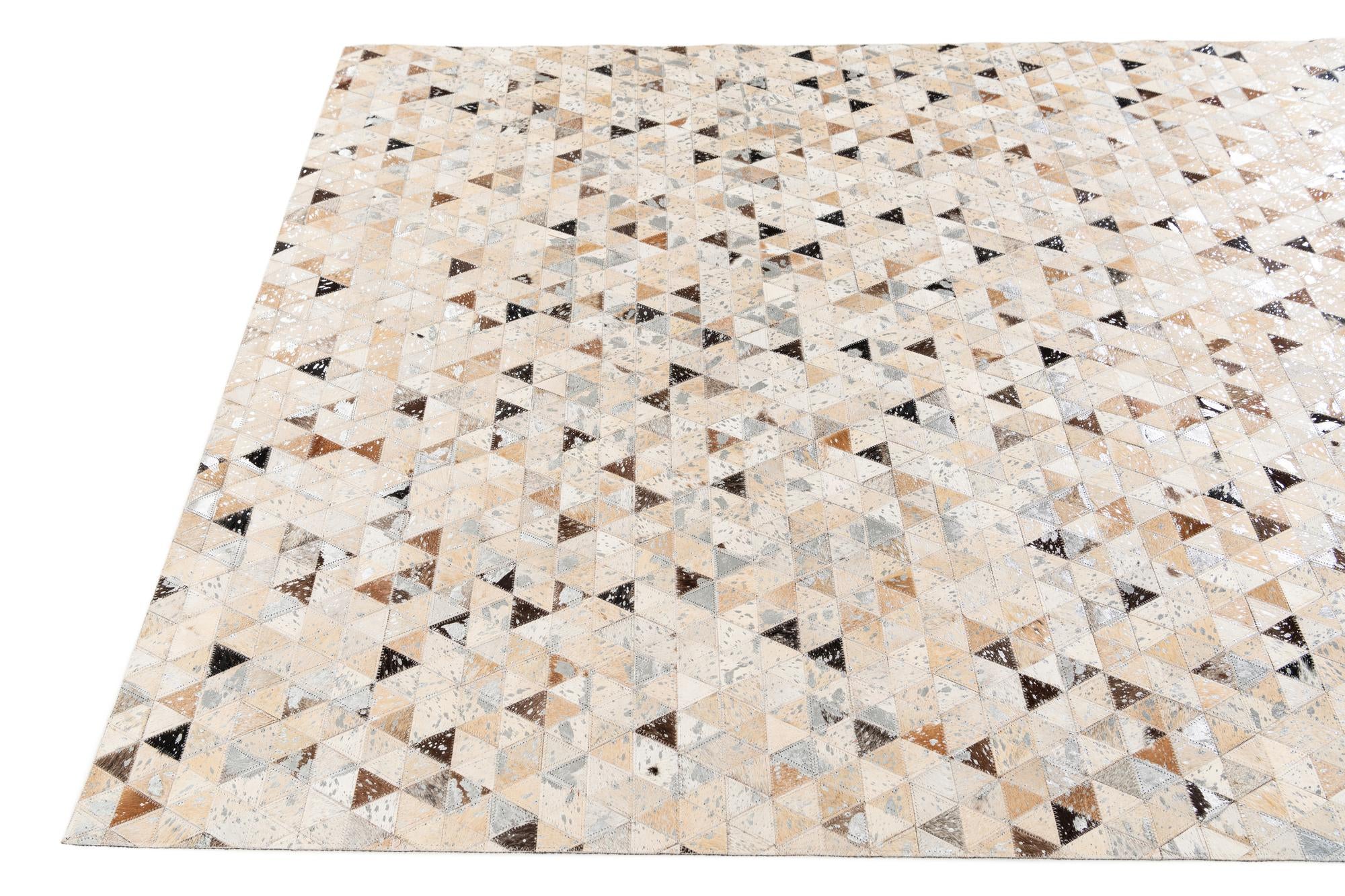 5' 4 x 7' 7 Cowhide Stocks Rug