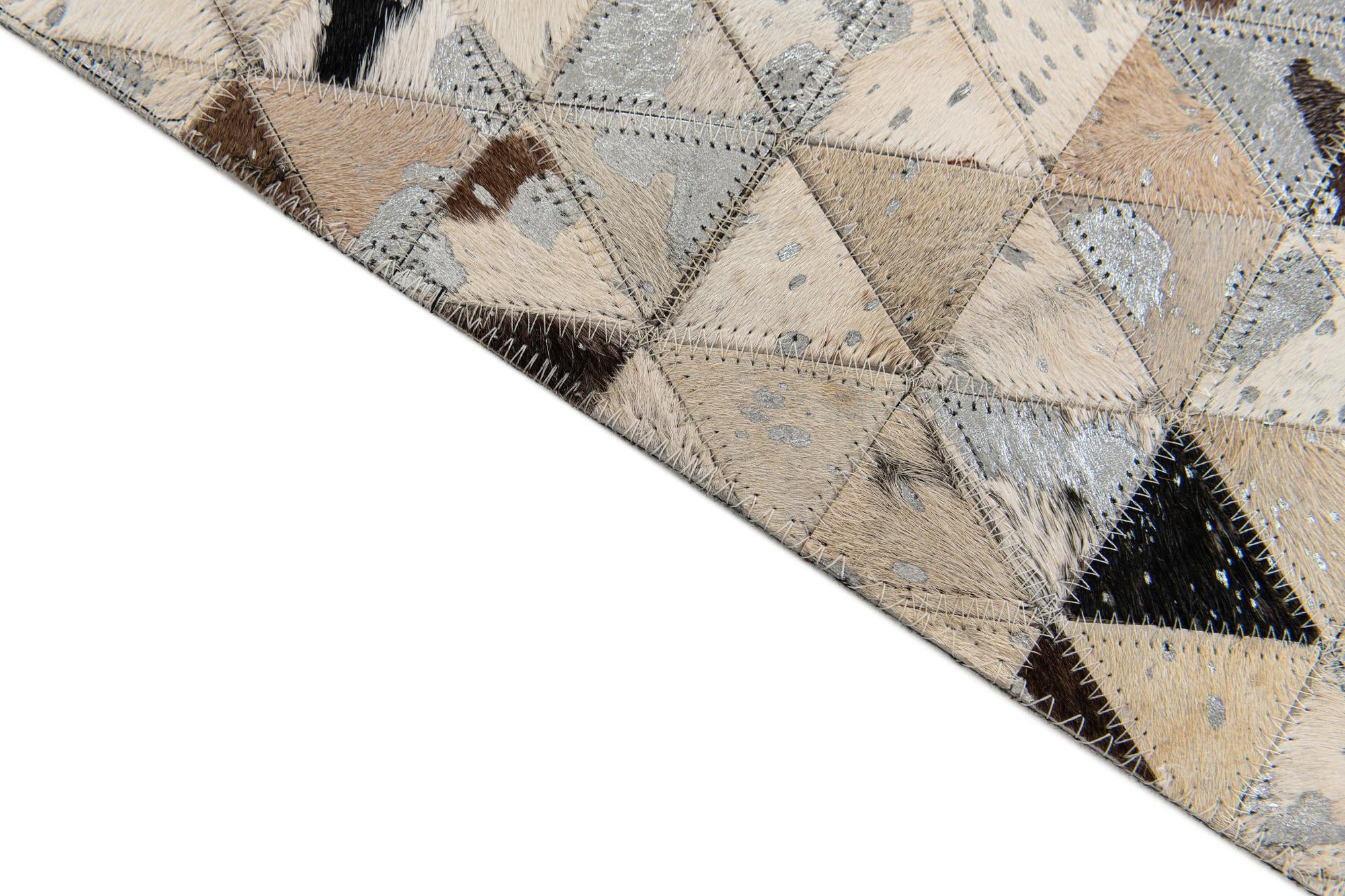 5' 3 x 7' 5 Cowhide Stocks Rug