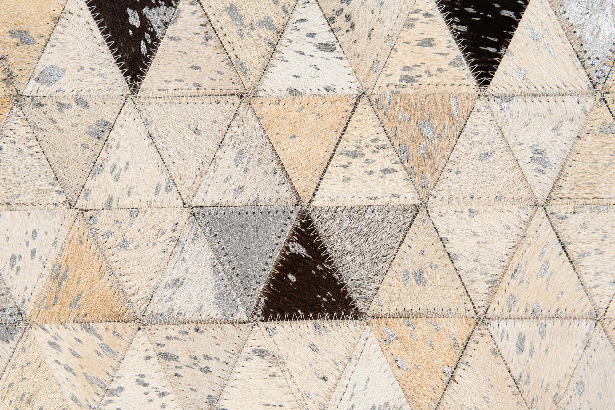 5' 3 x 7' 7 Cowhide Stocks Rug