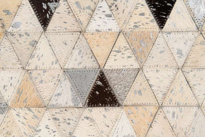 5' 3 x 7' 7 Cowhide Stocks Rug