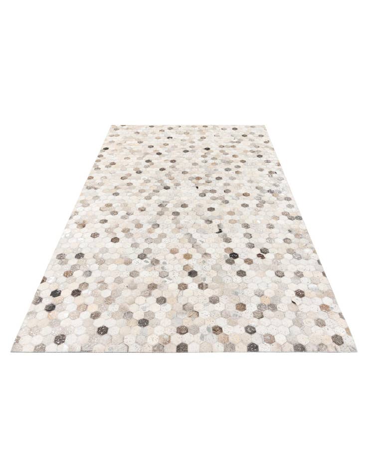 Detail image of 4' 11 x 7' 11 Cowhide Stocks Rug