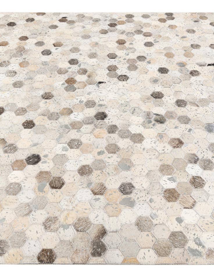 Detail image of 4' 11 x 7' 11 Cowhide Stocks Rug