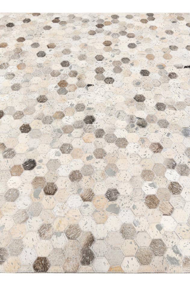 Detail image of 4' 11 x 7' 11 Cowhide Stocks Rug