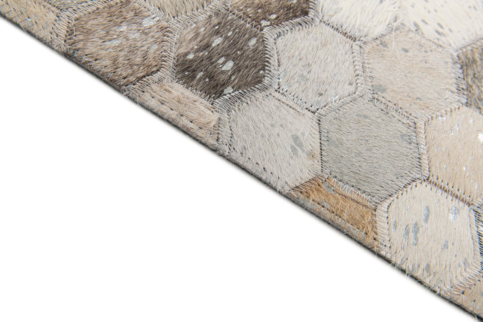 4' 11 x 7' 11 Cowhide Stocks Rug