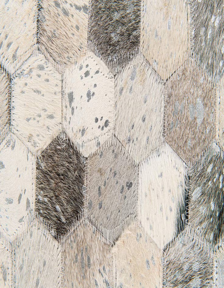 Detail image of 4' 11 x 7' 11 Cowhide Stocks Rug