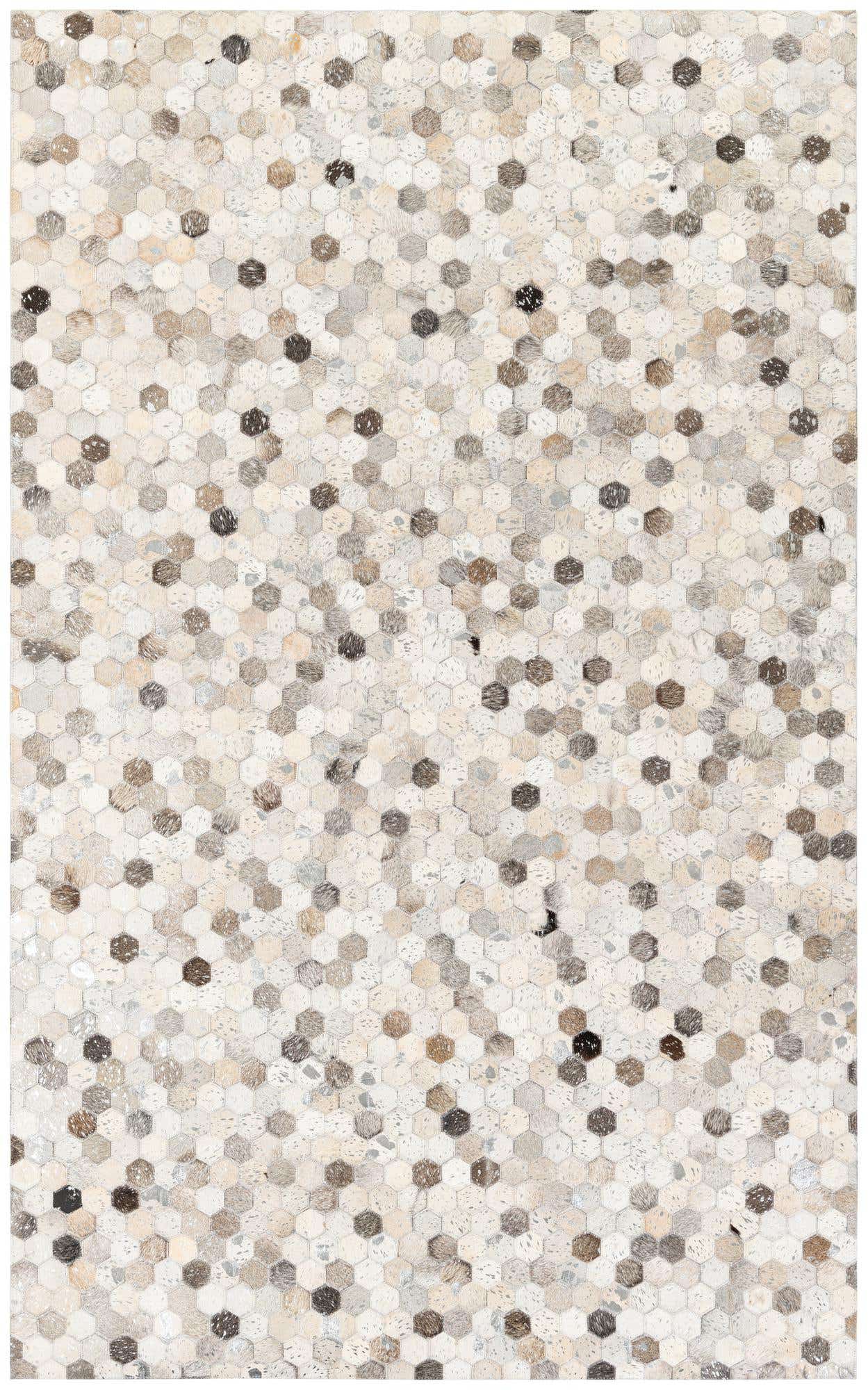 4' 11 x 7' 11 Cowhide Stocks Rug