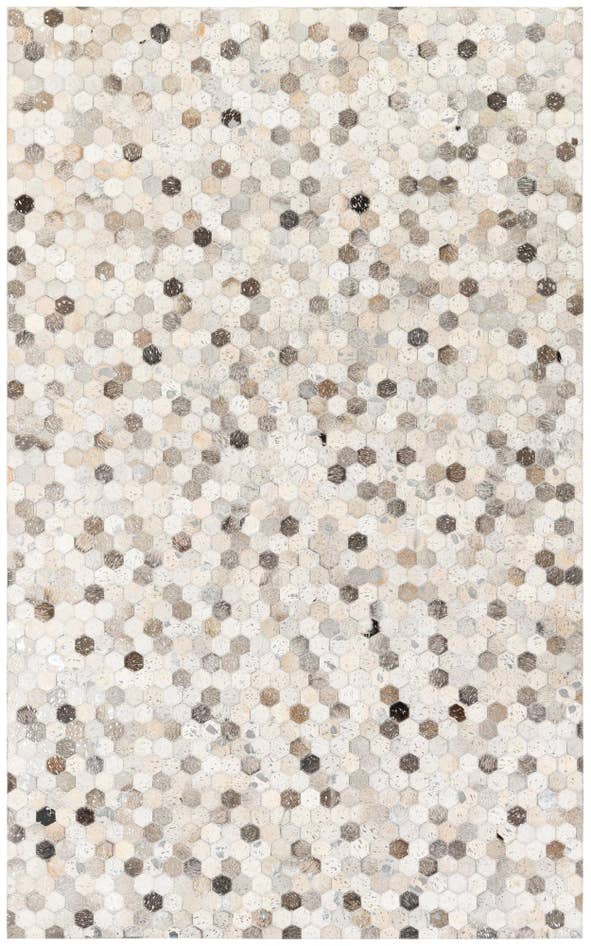 Detail image of 4' 11 x 7' 11 Cowhide Stocks Rug