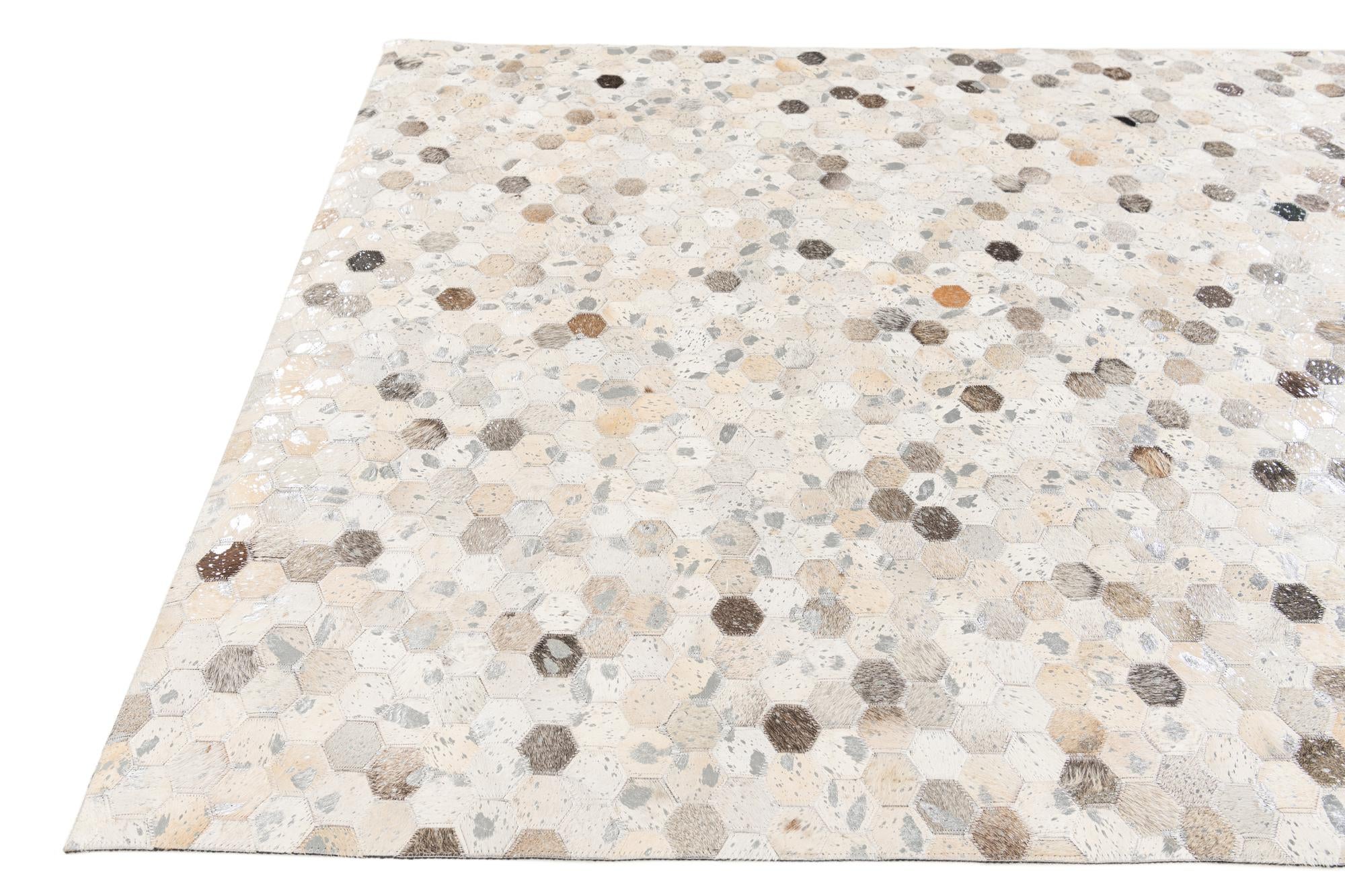 5' 1 x 8' Cowhide Stocks Rug