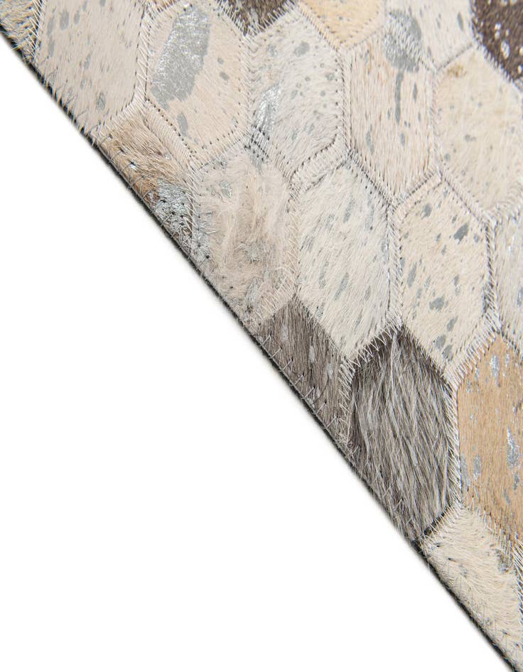 Detail image of 5' 1 x 8' Cowhide Stocks Rug