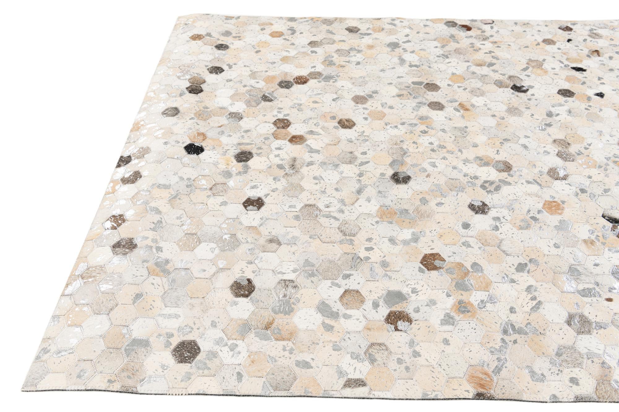 5' 1 x 8' Cowhide Stocks Rug