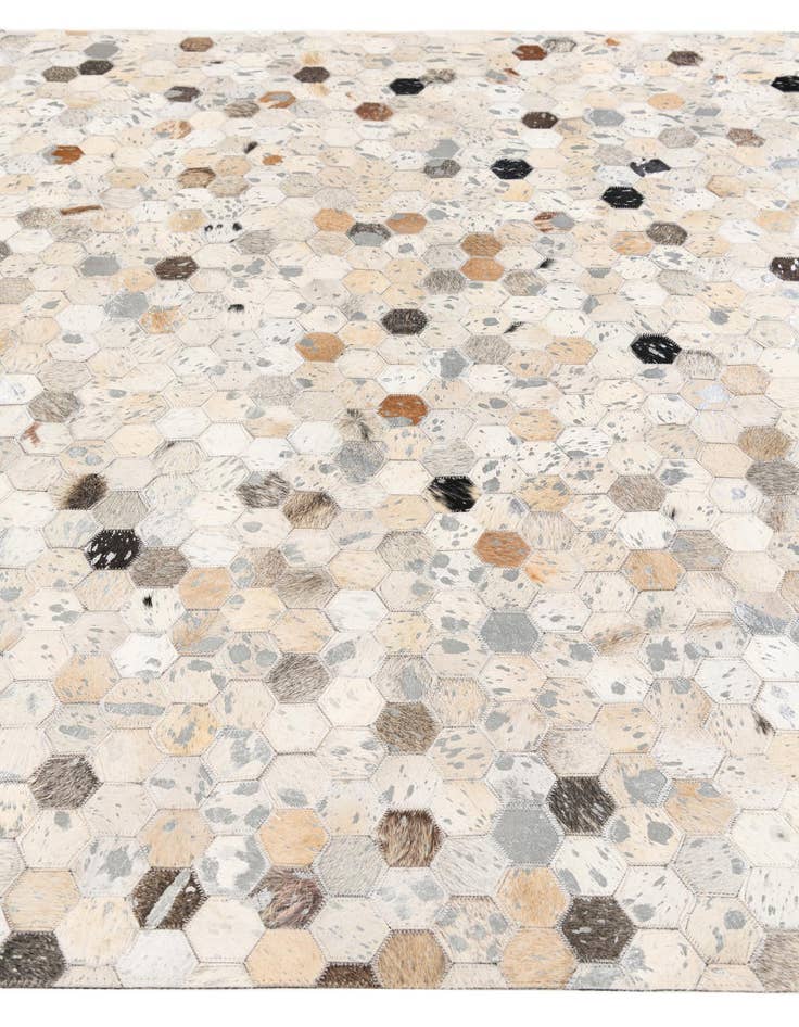 Detail image of 5' 1 x 7' 11 Cowhide Stocks Rug