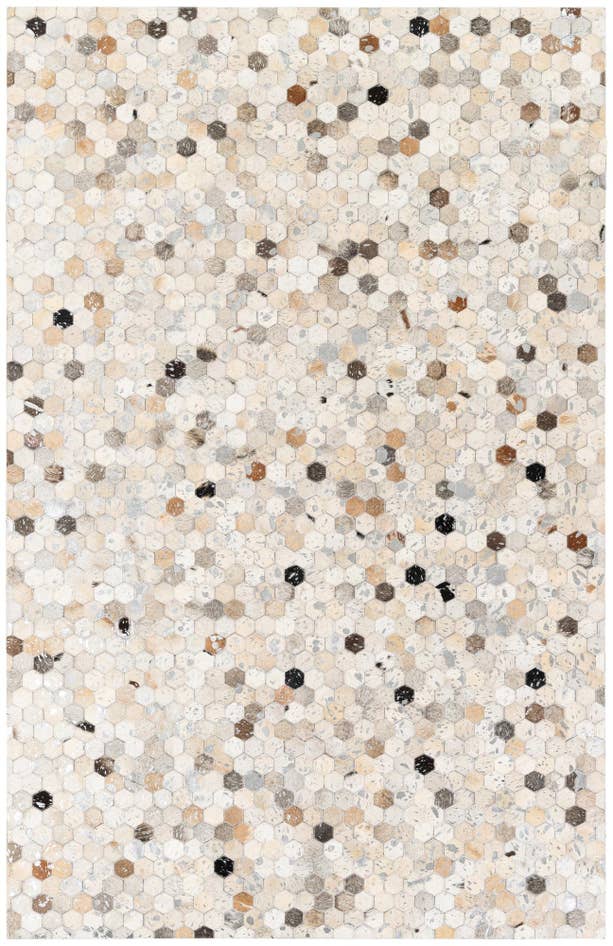 Detail image of 5' 1 x 7' 11 Cowhide Stocks Rug