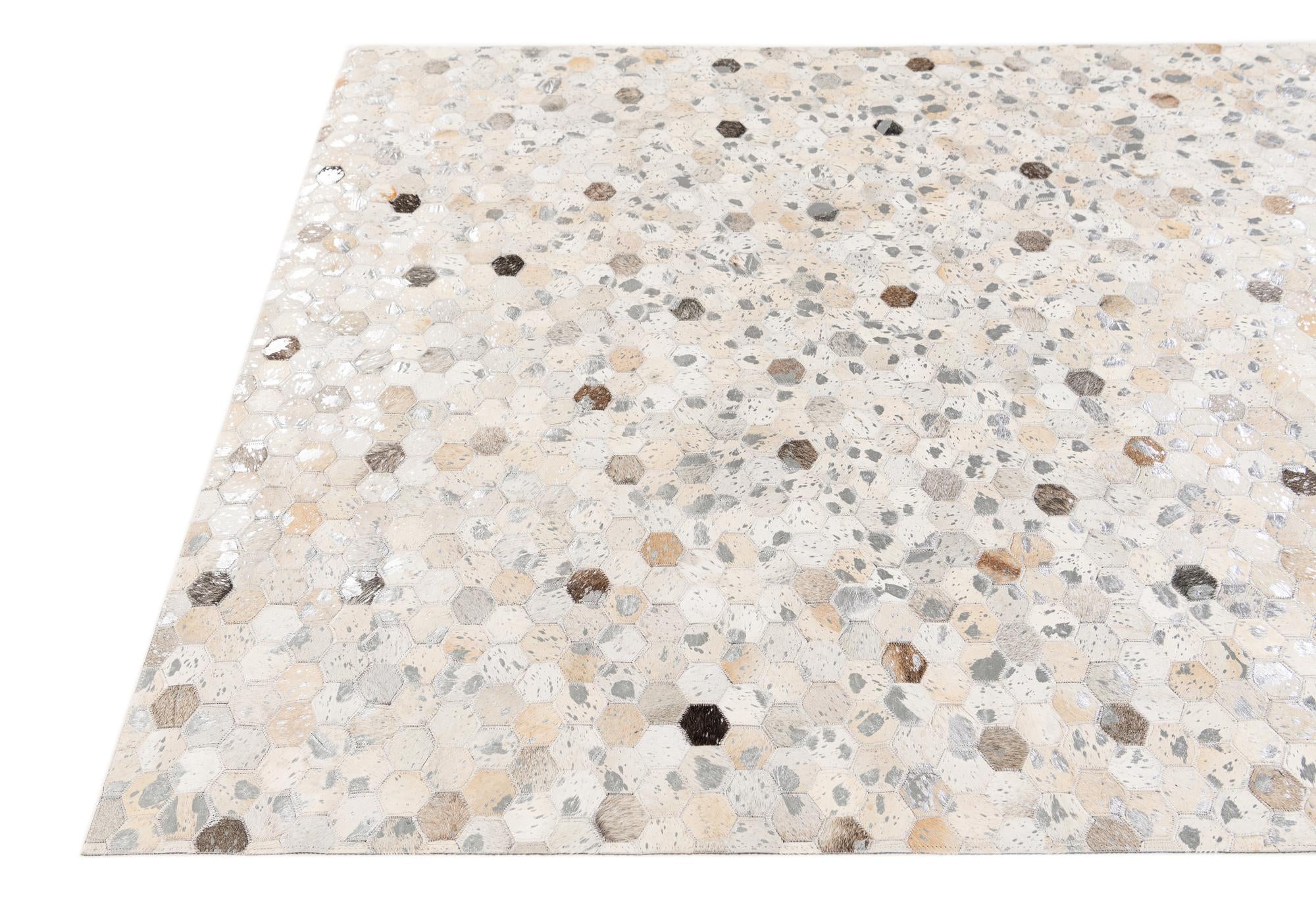 5' 1 x 8' Cowhide Stocks Rug