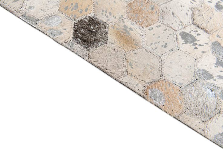 Detail image of 5' 1 x 8' Cowhide Stocks Rug