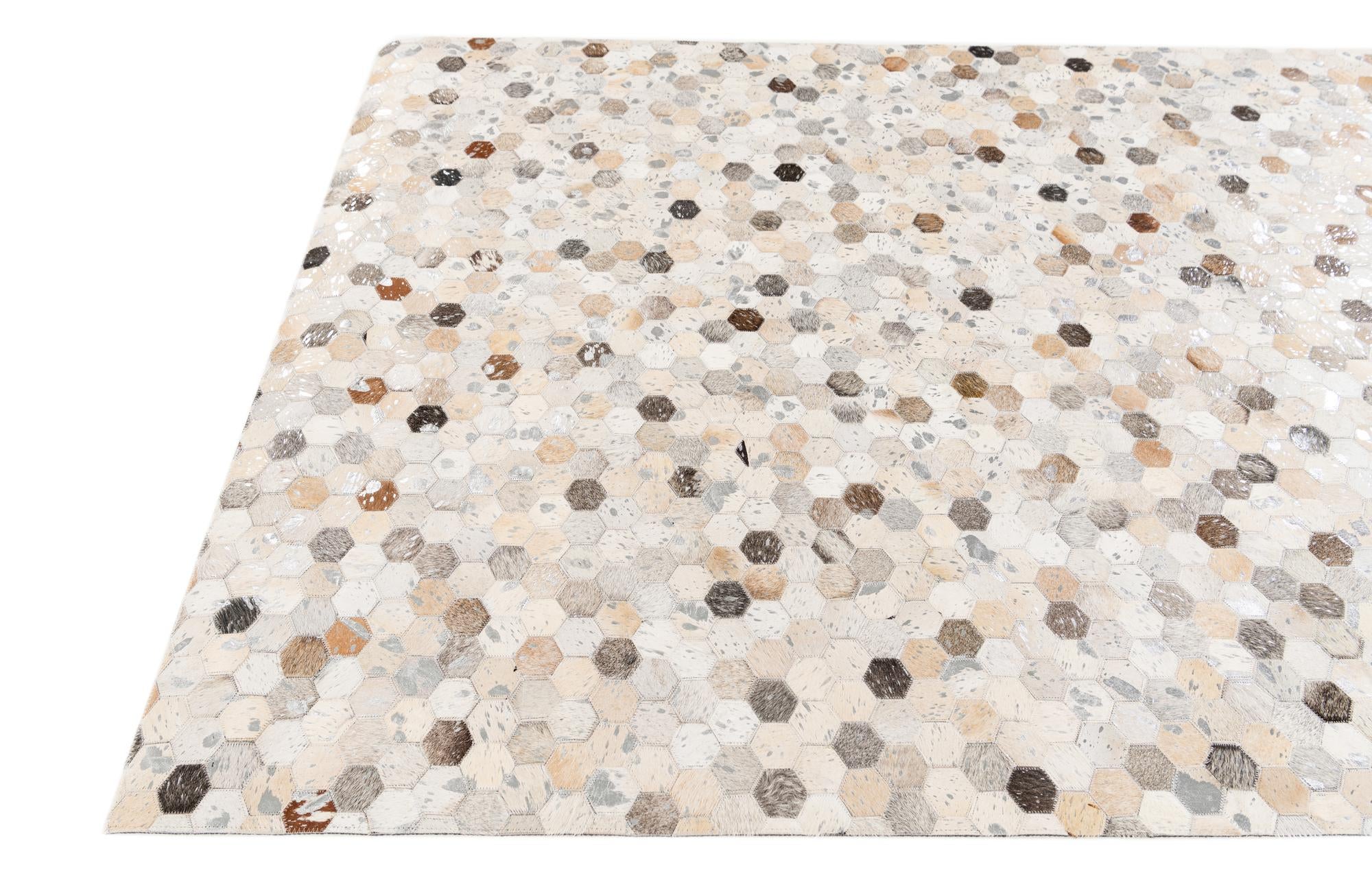 5' x 8' Cowhide Stocks Rug