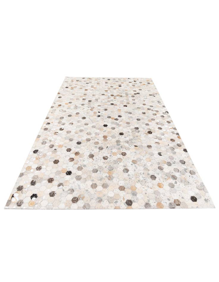 Detail image of 5' 1 x 8' 2 Cowhide Stocks Rug