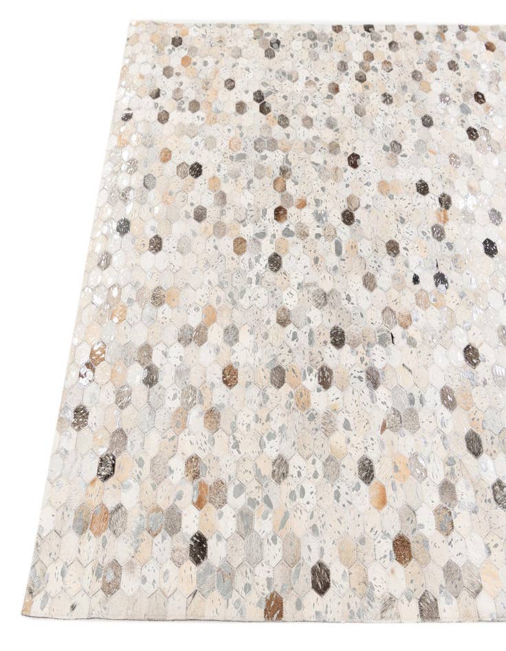 Detail image of 5' 1 x 8' 2 Cowhide Stocks Rug