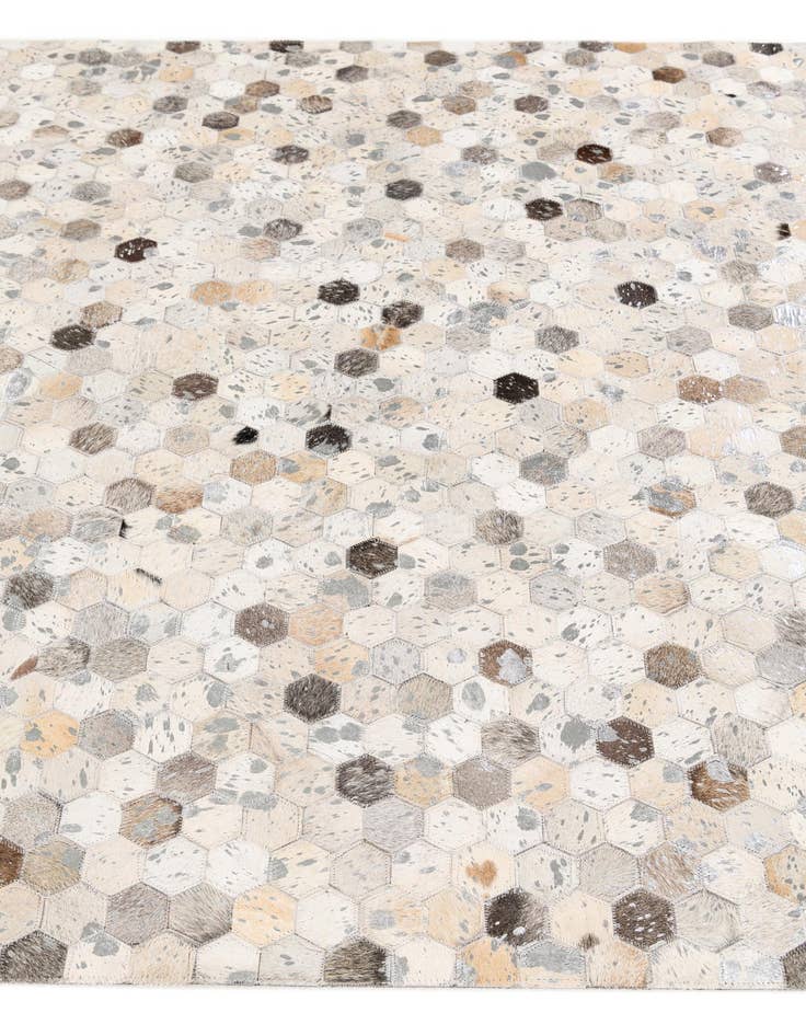 Detail image of 5' 1 x 8' 2 Cowhide Stocks Rug