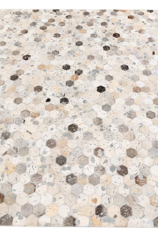 Detail image of 5' 1 x 8' 2 Cowhide Stocks Rug