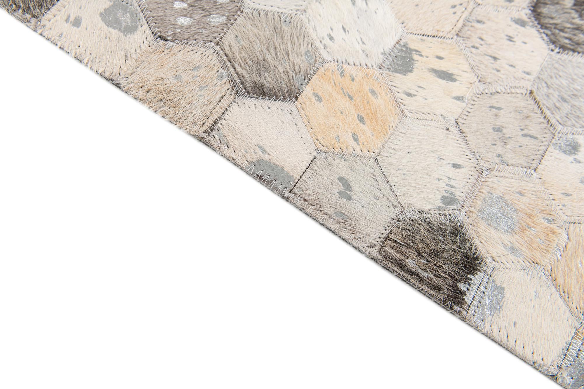 5' 1 x 8' 2 Cowhide Stocks Rug