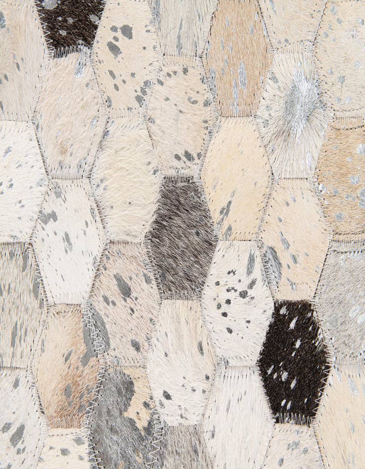 Detail image of 5' 1 x 8' 2 Cowhide Stocks Rug