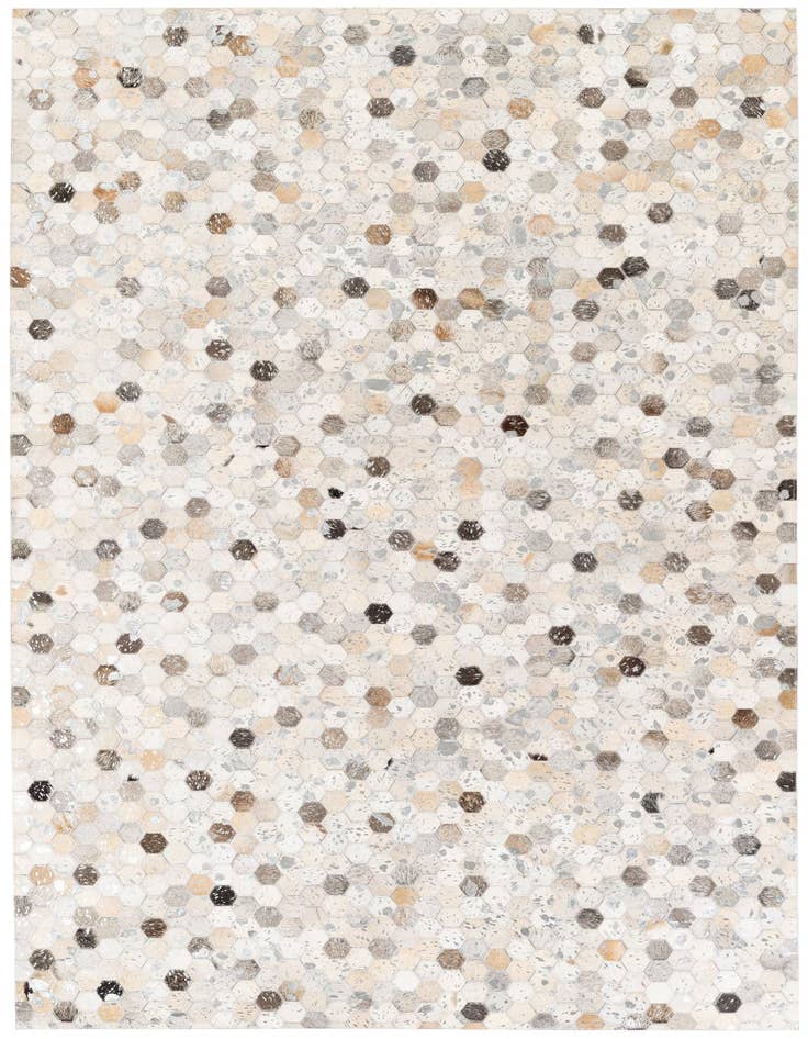 Detail image of 5' 1 x 8' 2 Cowhide Stocks Rug