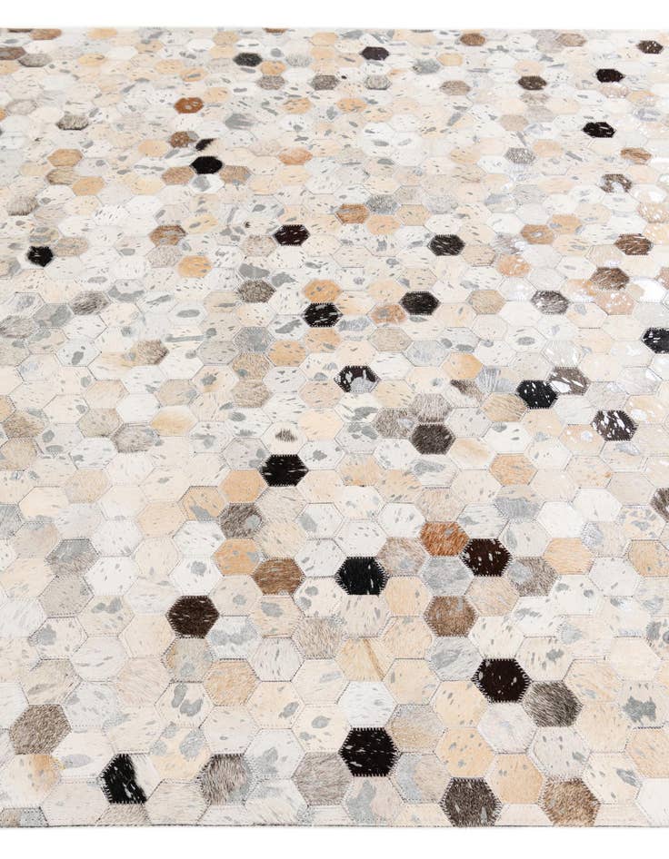 Detail image of 5' x 8' Cowhide Stocks Rug