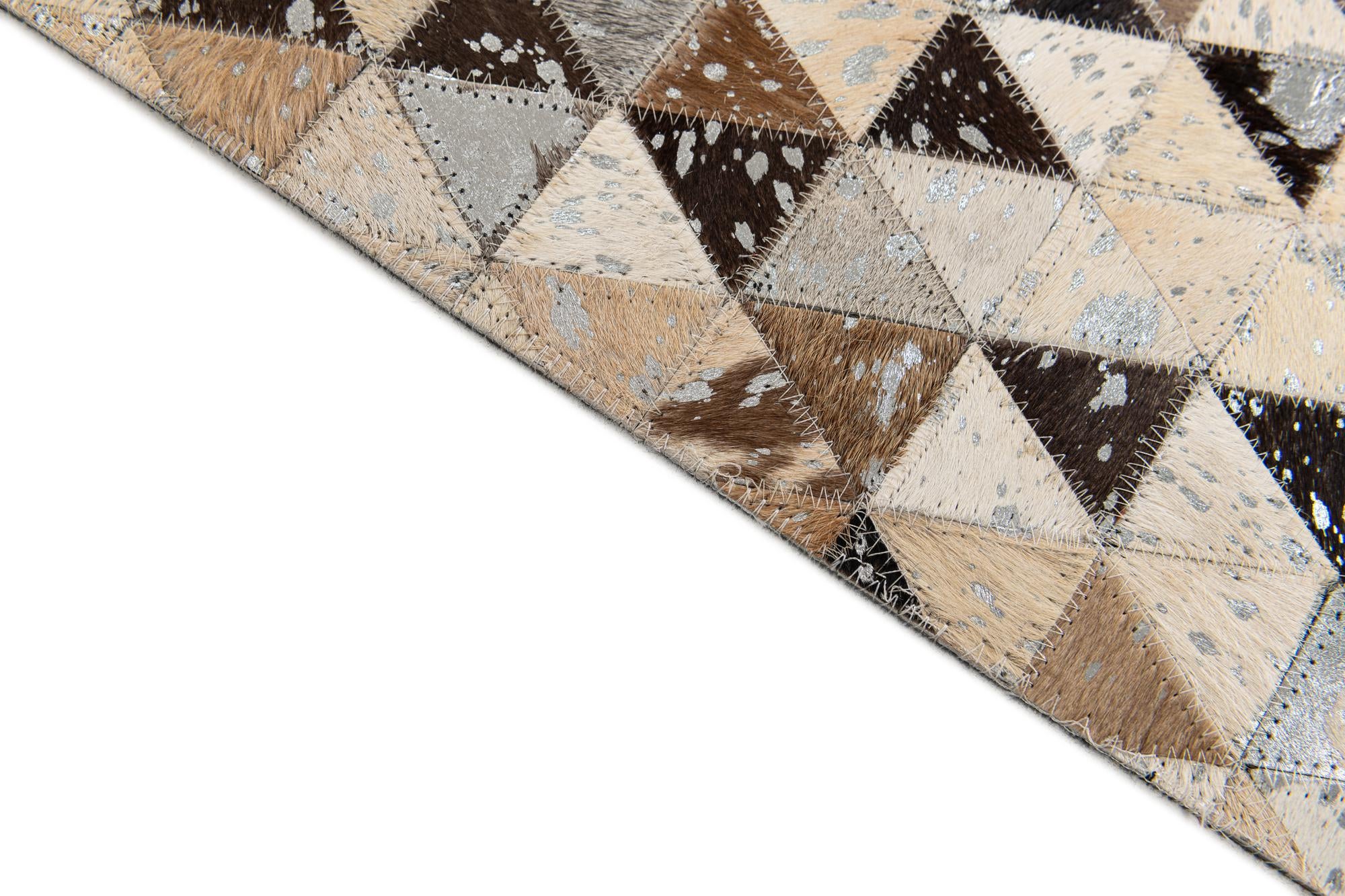 5' 2 x 7' 7 Cowhide Stocks Rug