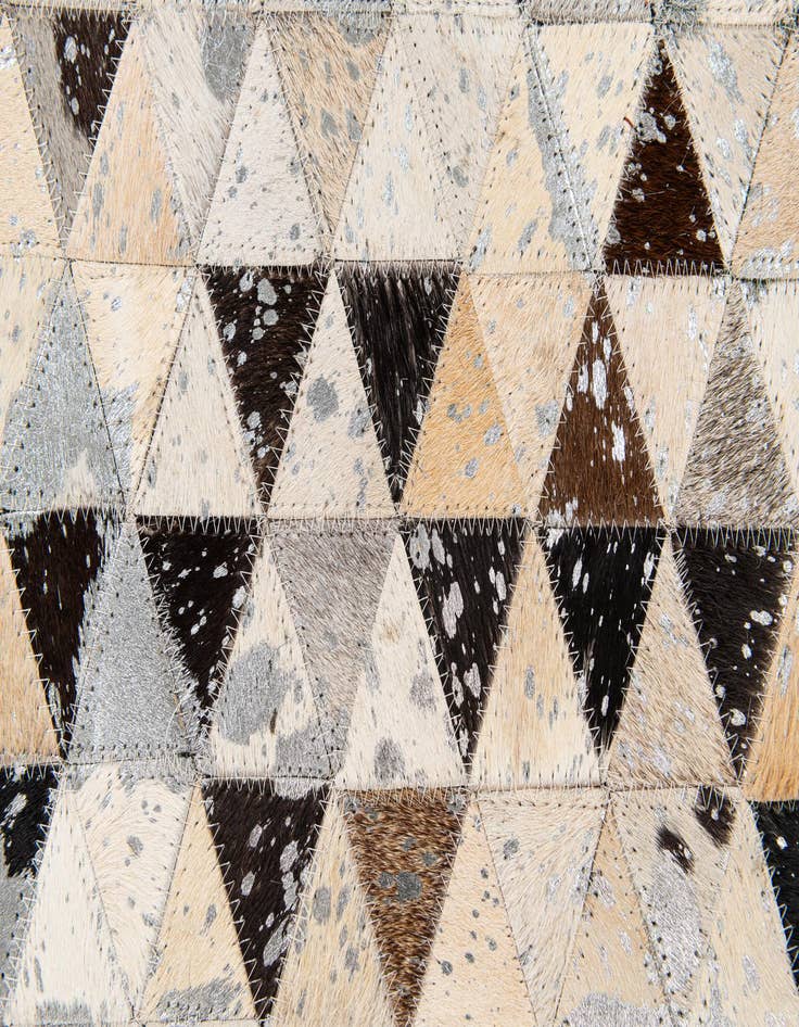 Detail image of 5' 2 x 7' 7 Cowhide Stocks Rug