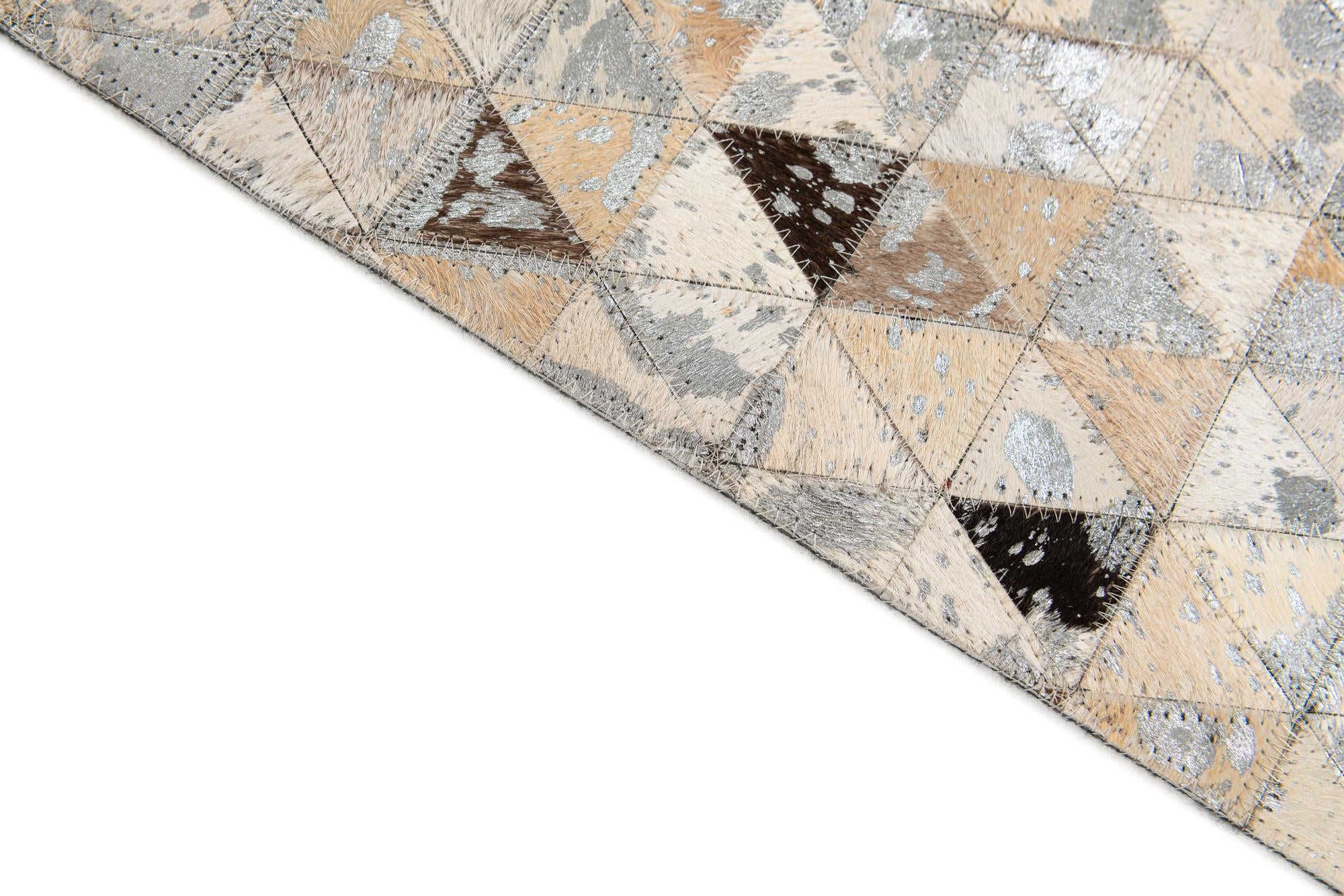5' 3 x 7' 7 Cowhide Stocks Rug