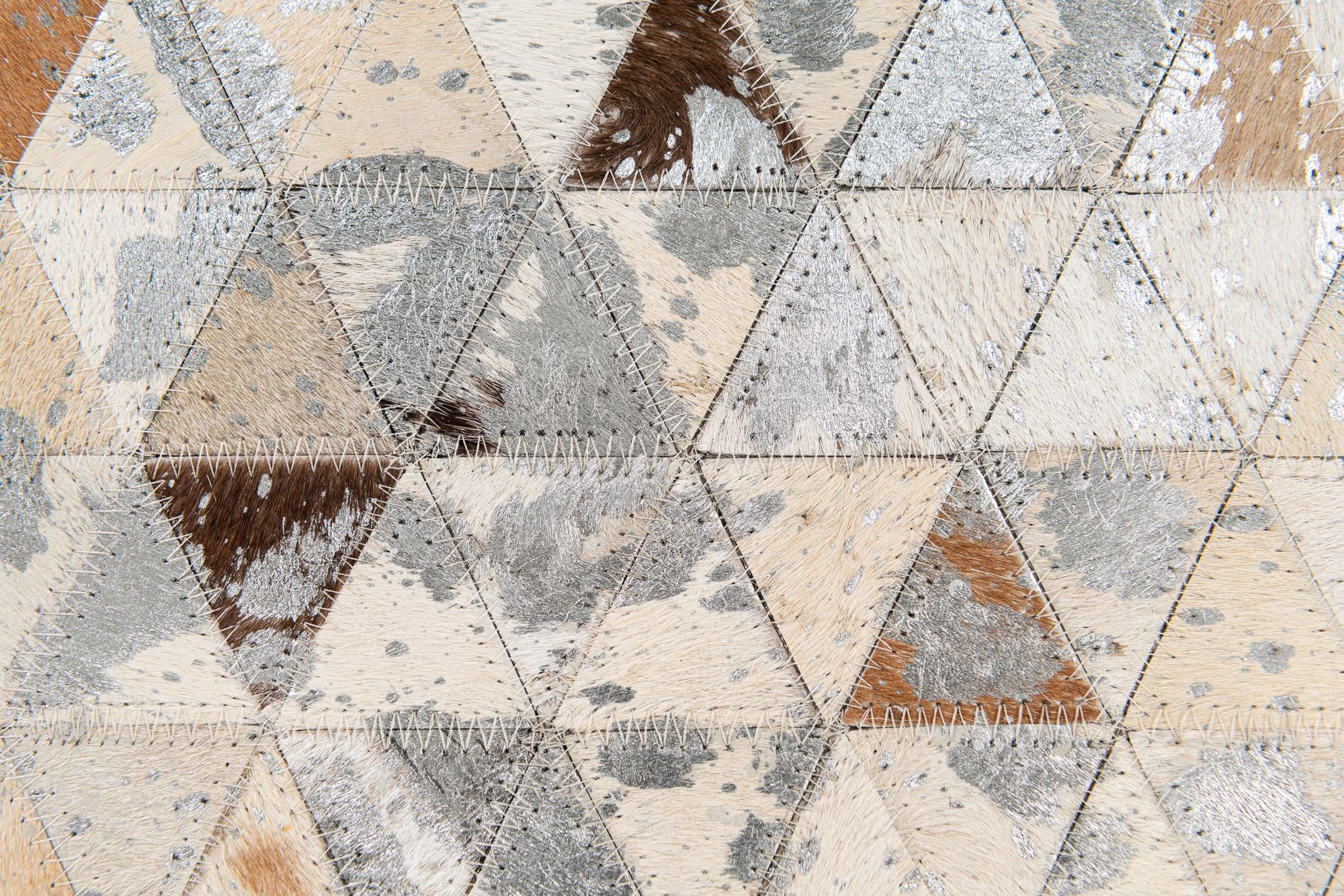 5' 3 x 7' 7 Cowhide Stocks Rug