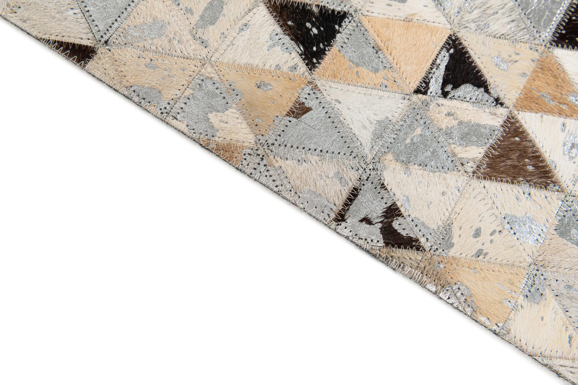 5' 3 x 7' 5 Cowhide Stocks Rug